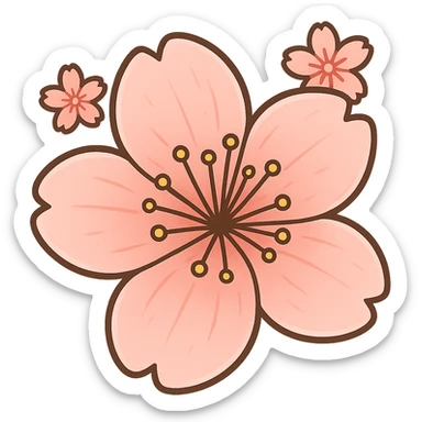 sakura cherry blossom flower, remove background sticker