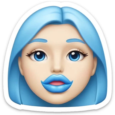 Light blue lips sticker