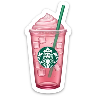 pink iced tea Starbucks drink sticker