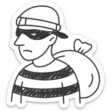A thief character sticker