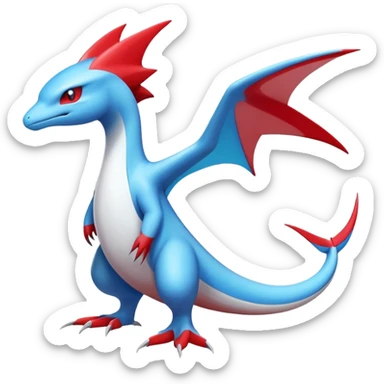 Latias-Salamence-Fakémon-hybrid-creature (full body)  sticker
