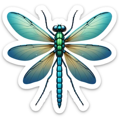 cybernetic dragonfly sticker