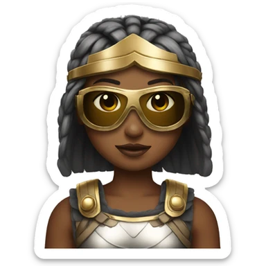Girl gladiator with sunglasses  sticker