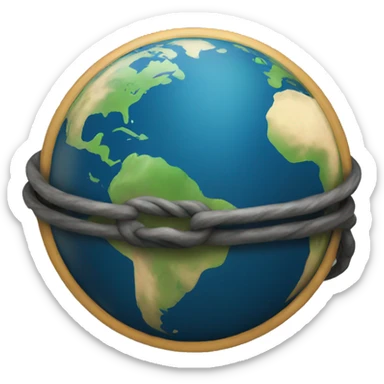 Earth with ring sticker