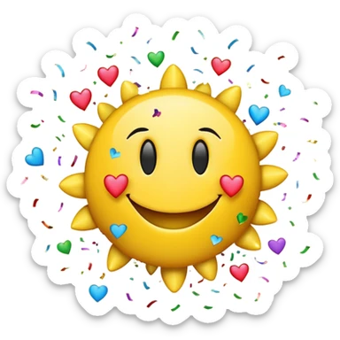 smiley face exploding with love sticker