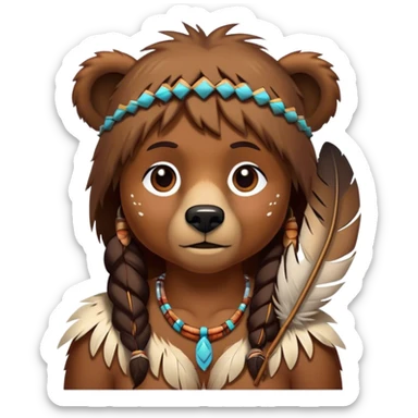 carmy from the bear with native feather sticker