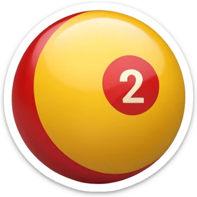 2 numbered billiard ball  sticker