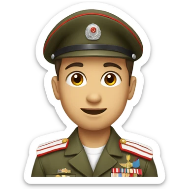 military boy in turkish uniform sticker