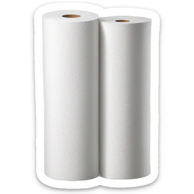 textured paper towel roll vertically standing sticker
