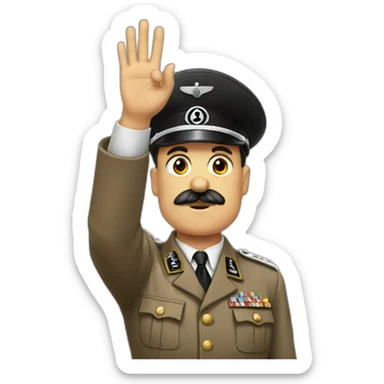 Hitler saluting sticker