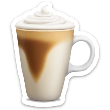 latte with foam sticker