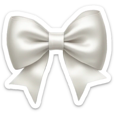white satin bow sticker