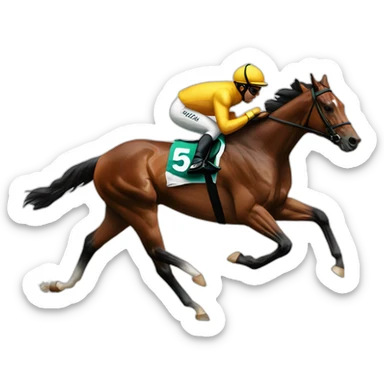 a racehorse runs sticker