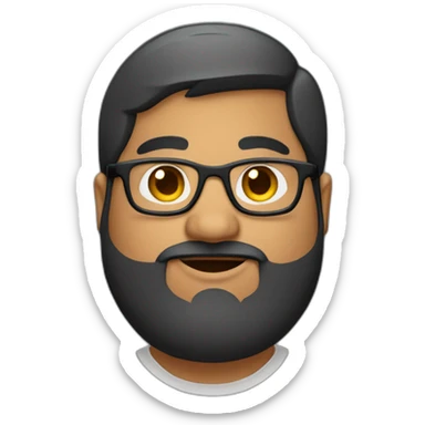chubby-indian-guy-with-beard-and-glasses-and-short-hair sticker