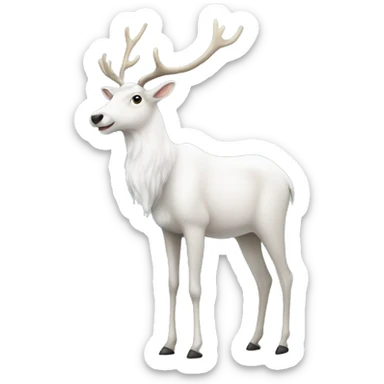 white-reindeer sticker