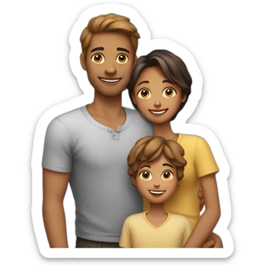 a loving family with 2 moms and a son sticker