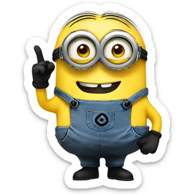 minion peace sign sticker