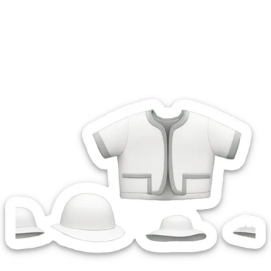 gardener pith helmet jacket white green trees  sticker