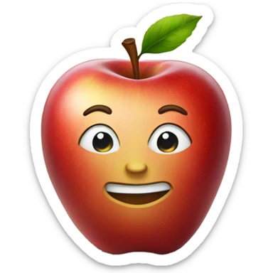 apple on the table sticker