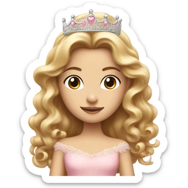 Princess in pink dress sticker