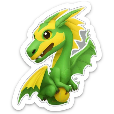 dracofeu with fc nantes logo sticker