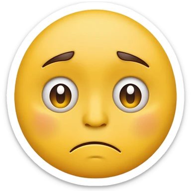 Unhappy face emoji sticker