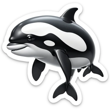 dystopian cybernetic android orca sticker