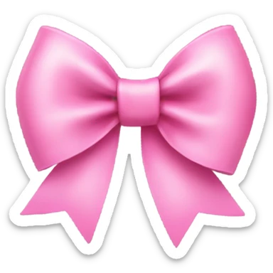 pink bow with a heart sticker