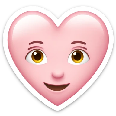 light pink heart sticker