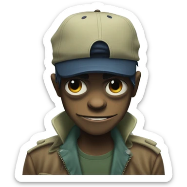 Gorillaz 2D sticker