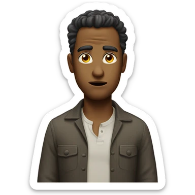 A face with a contemptuous look that examines you from head to toe sticker