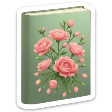 floral book sticker