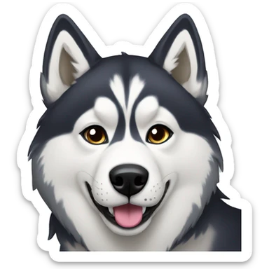 a pride husky sticker