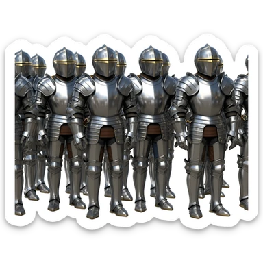 warriors in armor sticker