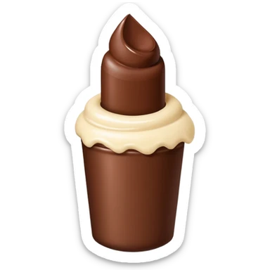 balsamo labial con el envase de la marca rhode color chocolate sticker