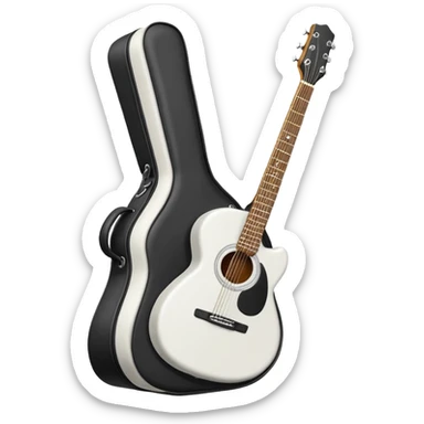 white Guitar Case sticker