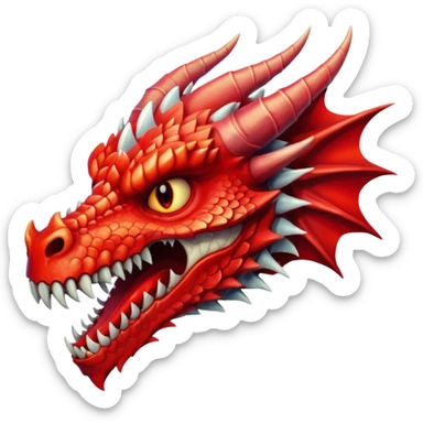 Dragon with a skull fac sticker