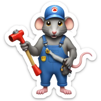 rat plumber heater sticker