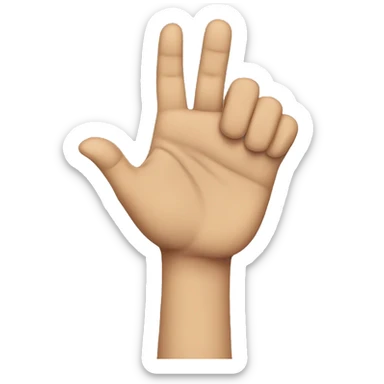 A hand closed with the little finger opened. sticker