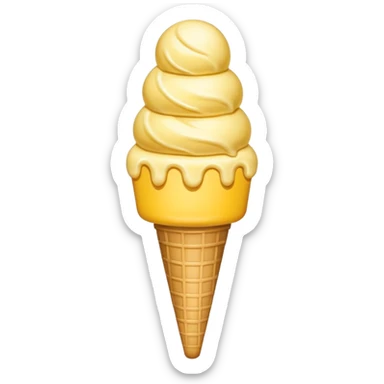 Icecream on a stick in yellow sticker