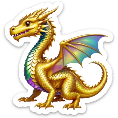 small gold dragon sticker
