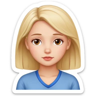 A beautiful girl who have crush on her teacher sticker