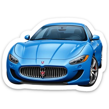 Blue Maserati sticker
