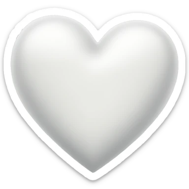 White heart  sticker