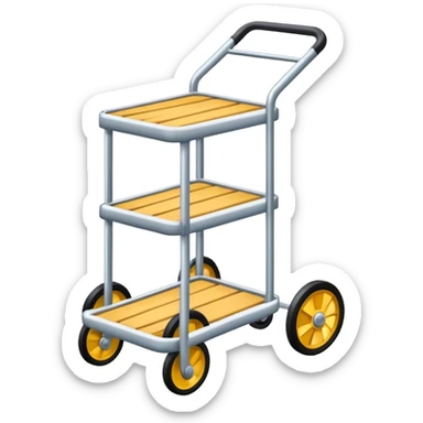 tall single level luggage cart sticker