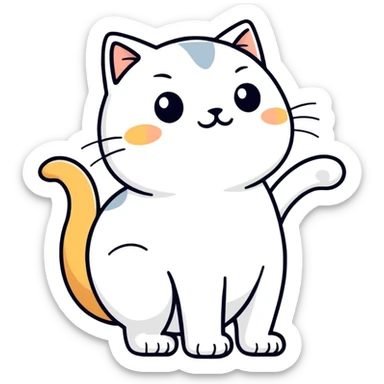 a cat farting  sticker