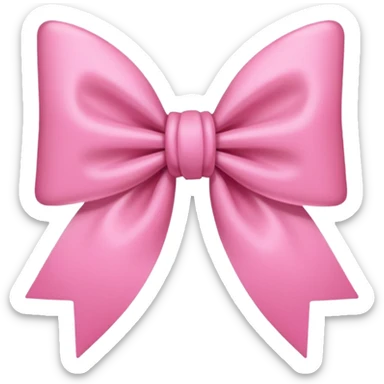 Pink coquette aesthetic bow paler sticker
