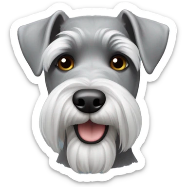 Miniature gray schnauzer sticker