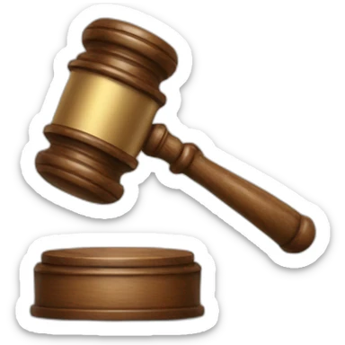 Gavel in hand sticker
