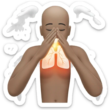 Lungs praying sticker